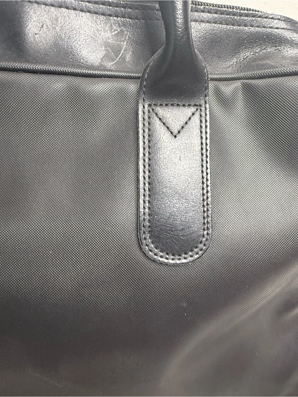 Circa Black Leather Duffel Bag for Men